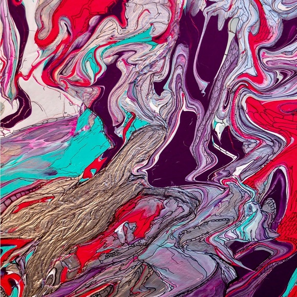 Lucid Trip, trippy, psychedelic, bright, fluorescent, wall art, design painting. - Picture 6 of 9